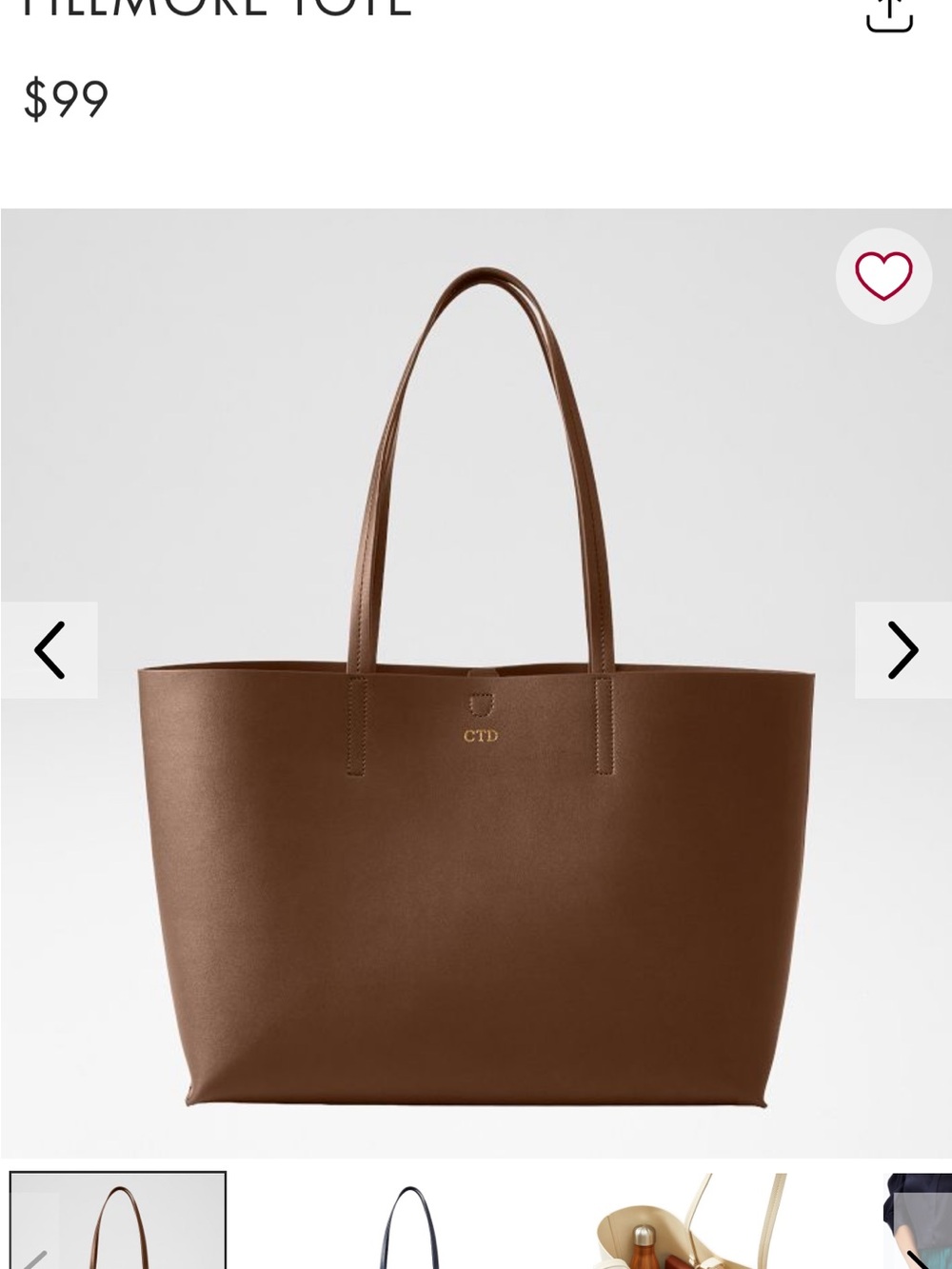 Mark & Graham Brown Fillmore Leather Tote